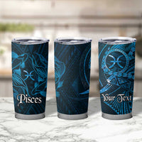 Personalised Polynesia Zodiac Pisces Tumbler Cup Galaxy Polynesian Pattern Chest Tattoo Style