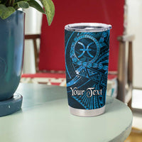 Personalised Polynesia Zodiac Pisces Tumbler Cup Galaxy Polynesian Pattern Chest Tattoo Style