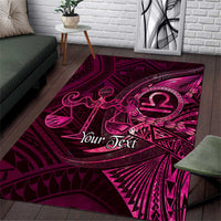 Personalised Polynesia Zodiac Libra Area Rug Galaxy Polynesian Pattern Chest Tattoo Style