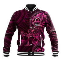 Personalised Polynesia Zodiac Libra Baseball Jacket Galaxy Polynesian Pattern Chest Tattoo Style