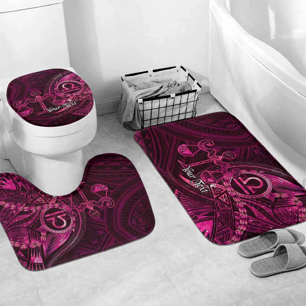 Personalised Polynesia Zodiac Libra Bathroom Set Galaxy Polynesian Pattern Chest Tattoo Style