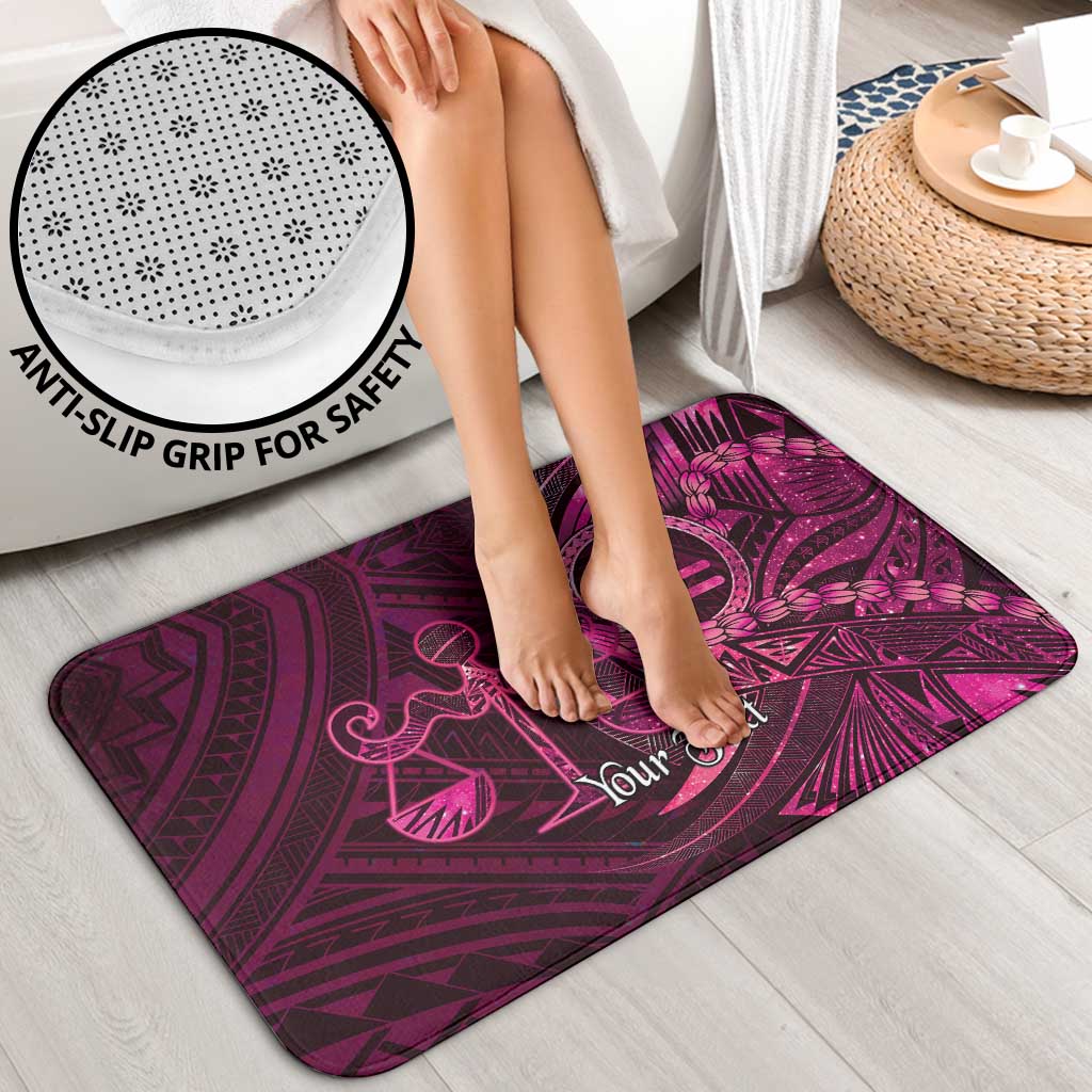 Personalised Polynesia Zodiac Libra Bathroom Set Galaxy Polynesian Pattern Chest Tattoo Style