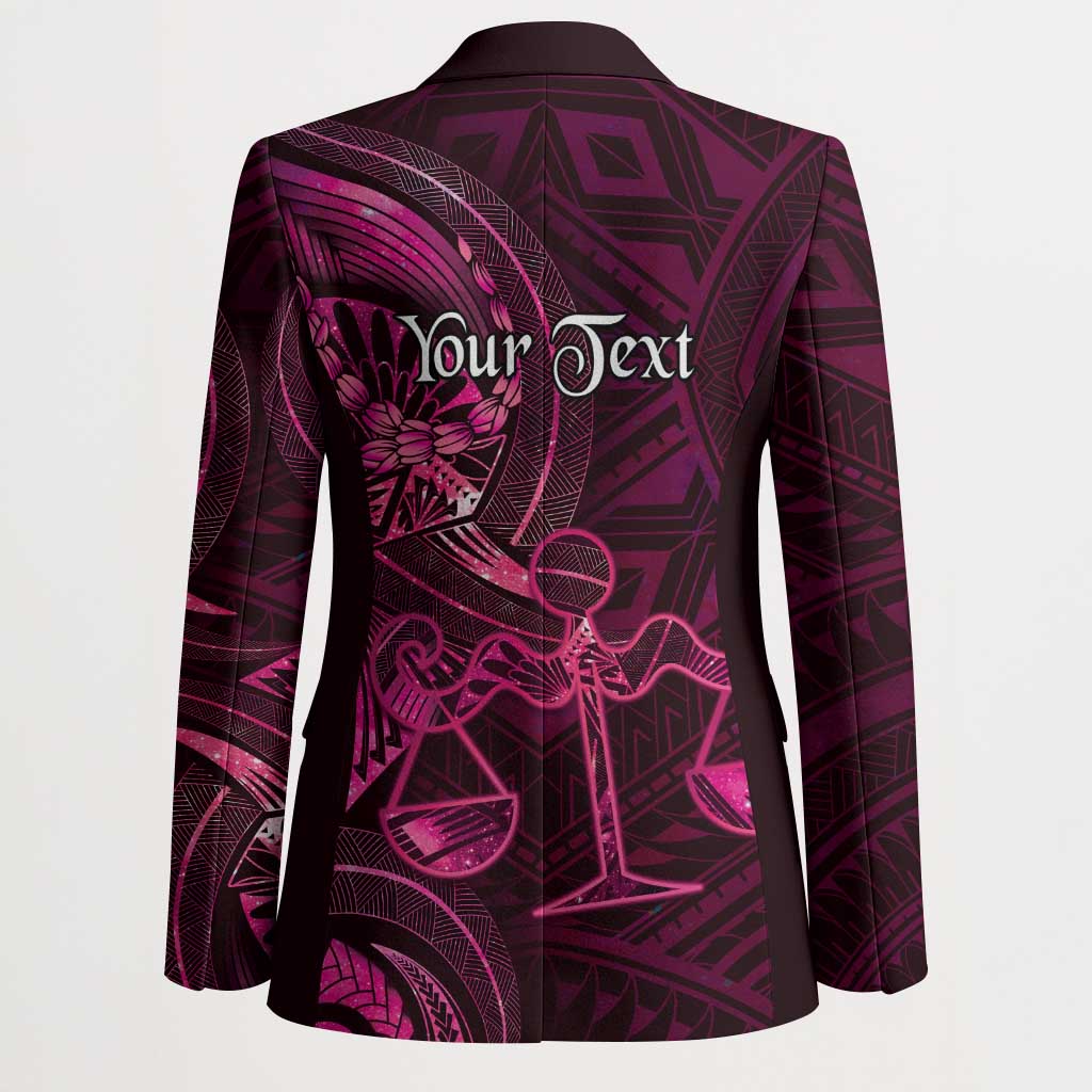Personalised Polynesia Zodiac Libra Blazer Galaxy Polynesian Pattern Chest Tattoo Style