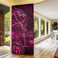 Personalised Polynesia Zodiac Libra Door Cover Galaxy Polynesian Pattern Chest Tattoo Style