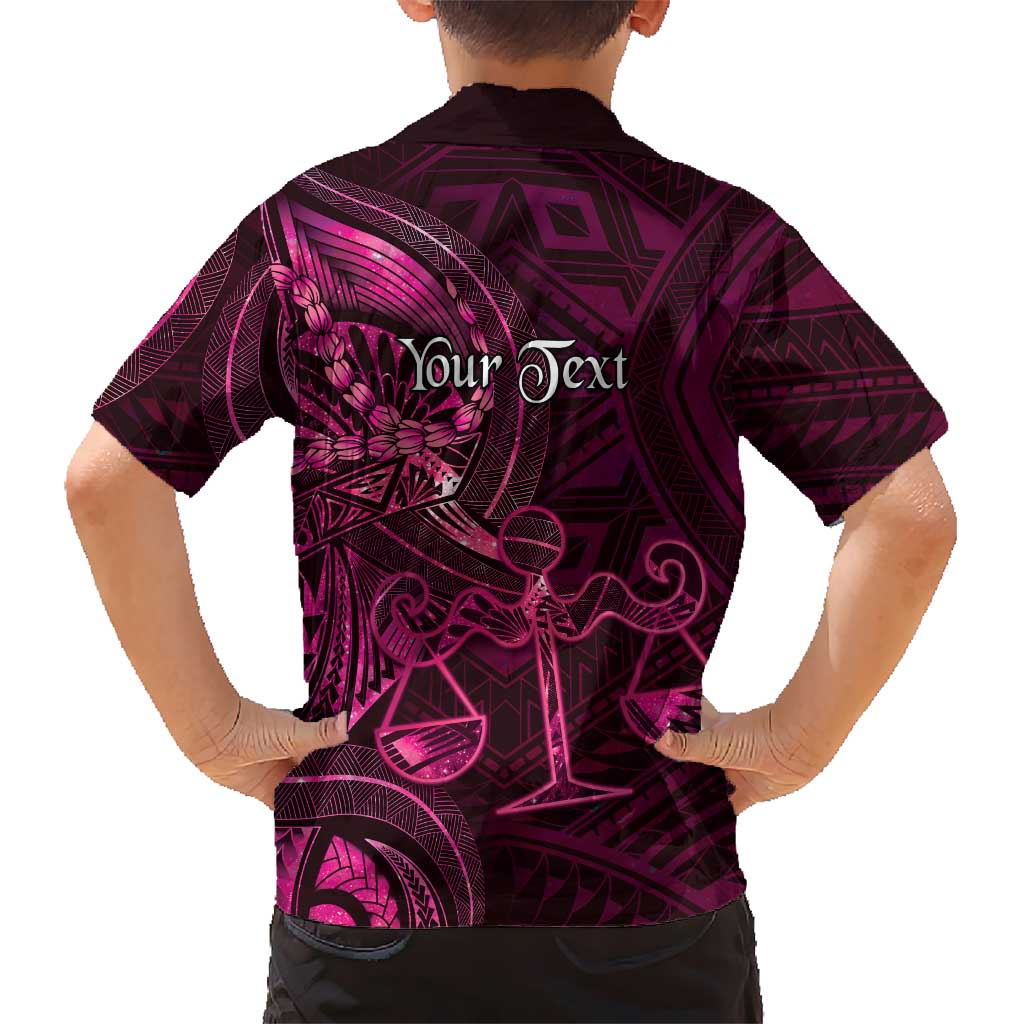Personalised Polynesia Zodiac Libra Family Matching Mermaid Dress and Hawaiian Shirt Galaxy Polynesian Pattern Chest Tattoo Style