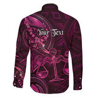 Personalised Polynesia Zodiac Libra Family Matching Mermaid Dress and Hawaiian Shirt Galaxy Polynesian Pattern Chest Tattoo Style