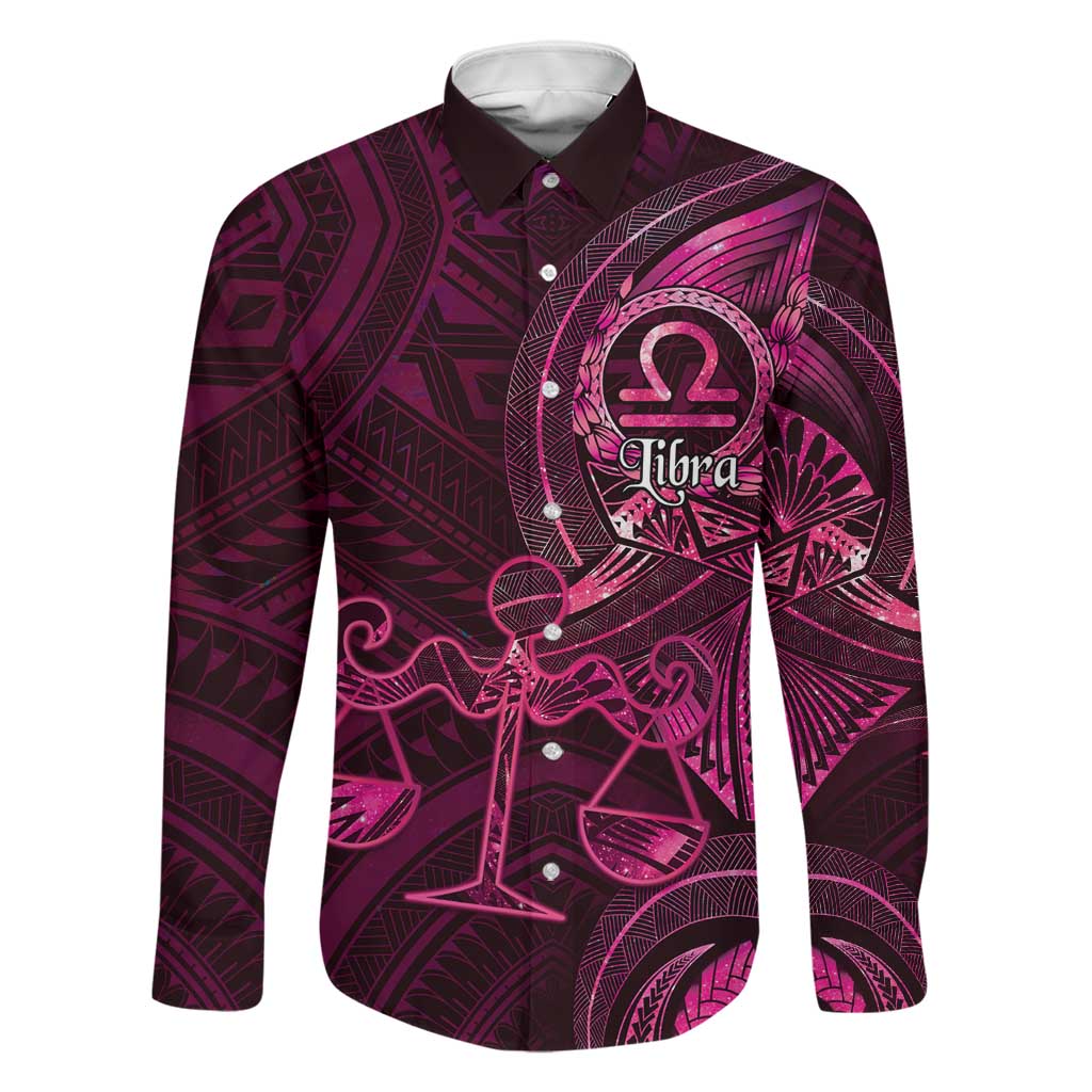 Personalised Polynesia Zodiac Libra Family Matching Short Sleeve Bodycon Dress and Hawaiian Shirt Galaxy Polynesian Pattern Chest Tattoo Style