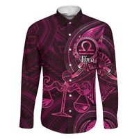 Personalised Polynesia Zodiac Libra Family Matching Short Sleeve Bodycon Dress and Hawaiian Shirt Galaxy Polynesian Pattern Chest Tattoo Style