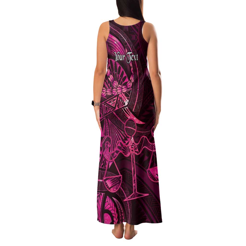 Personalised Polynesia Zodiac Libra Family Matching Tank Maxi Dress and Hawaiian Shirt Galaxy Polynesian Pattern Chest Tattoo Style
