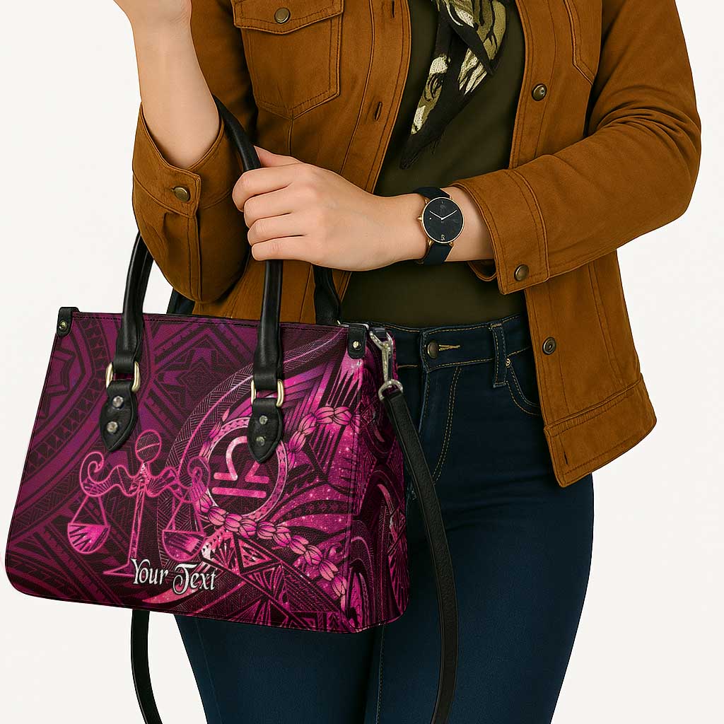 Personalised Polynesia Zodiac Libra Leather Bag Galaxy Polynesian Pattern Chest Tattoo Style