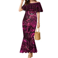 Personalised Polynesia Zodiac Libra Mermaid Dress Galaxy Polynesian Pattern Chest Tattoo Style
