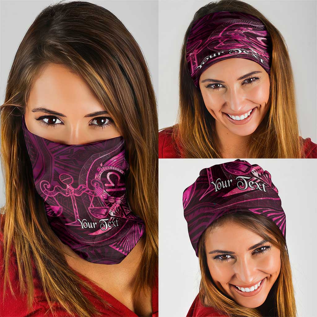 Personalised Polynesia Zodiac Libra Neck Gaiter Galaxy Polynesian Pattern Chest Tattoo Style