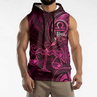 Personalised Polynesia Zodiac Libra Sleeveless Hoodie Galaxy Polynesian Pattern Chest Tattoo Style
