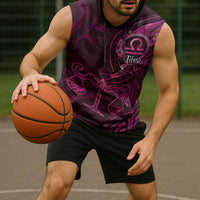 Personalised Polynesia Zodiac Libra Sleeveless Hoodie Galaxy Polynesian Pattern Chest Tattoo Style