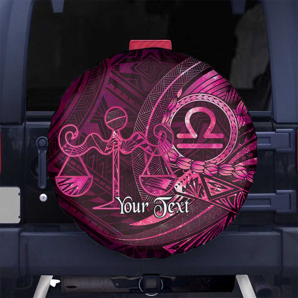 Personalised Polynesia Zodiac Libra Spare Tire Cover Galaxy Polynesian Pattern Chest Tattoo Style