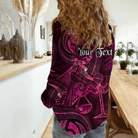 Personalised Polynesia Zodiac Libra Women Casual Shirt Galaxy Polynesian Pattern Chest Tattoo Style