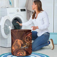 Personalised Polynesia Zodiac Leo Laundry Basket Galaxy Polynesian Pattern Chest Tattoo Style