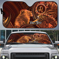 Personalised Polynesia Zodiac Leo Auto Sun Shade Galaxy Polynesian Pattern Chest Tattoo Style