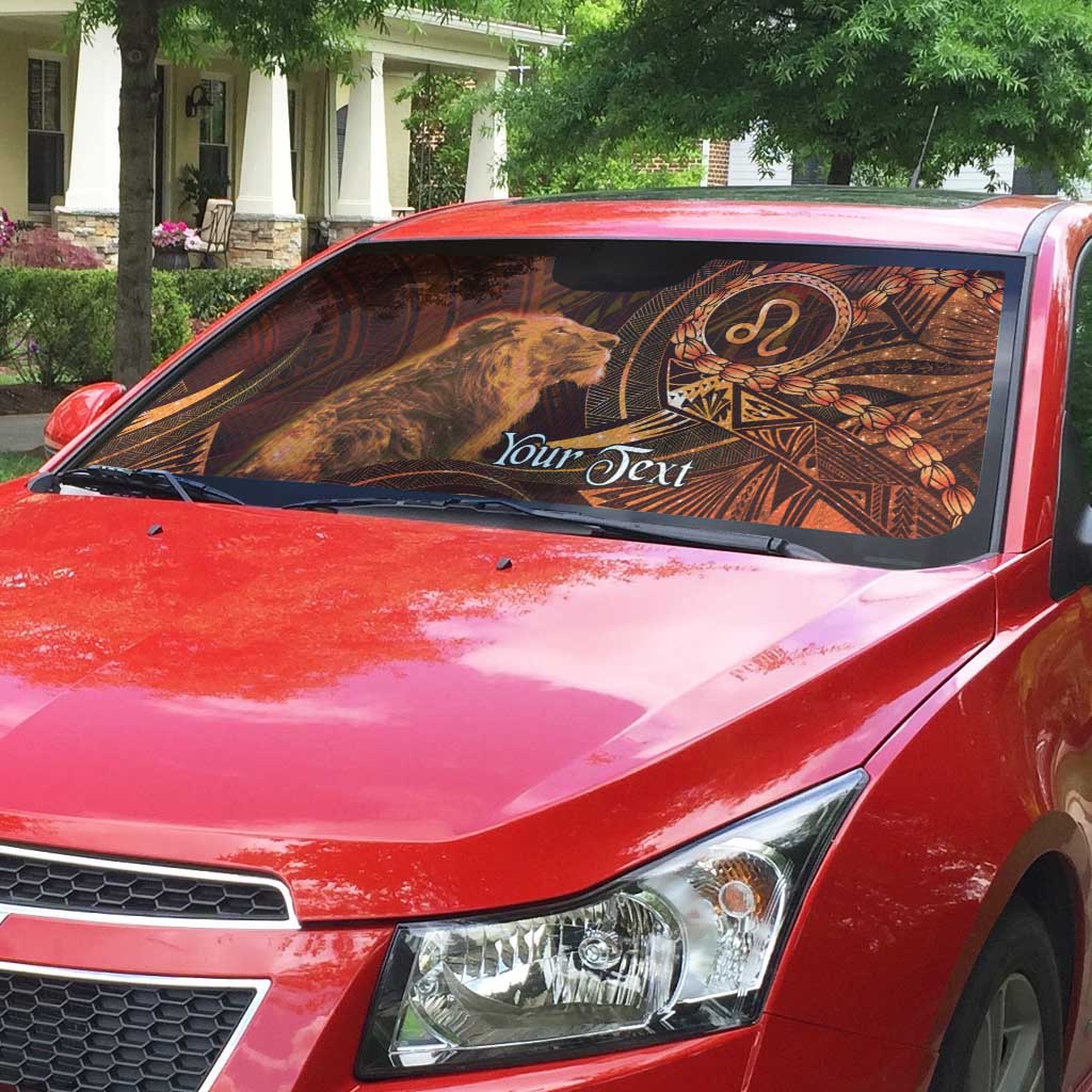 Personalised Polynesia Zodiac Leo Auto Sun Shade Galaxy Polynesian Pattern Chest Tattoo Style