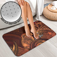 Personalised Polynesia Zodiac Leo Bathroom Set Galaxy Polynesian Pattern Chest Tattoo Style