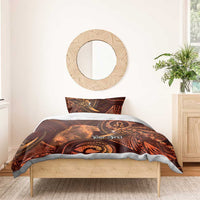 Personalised Polynesia Zodiac Leo Bedding Set Galaxy Polynesian Pattern Chest Tattoo Style