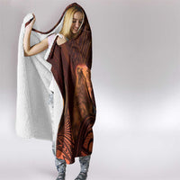 Personalised Polynesia Zodiac Leo Hooded Blanket Galaxy Polynesian Pattern Chest Tattoo Style