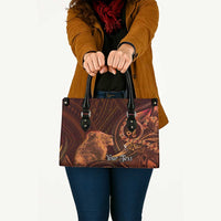 Personalised Polynesia Zodiac Leo Leather Bag Galaxy Polynesian Pattern Chest Tattoo Style