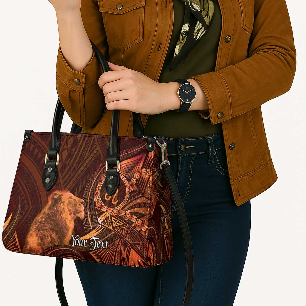 Personalised Polynesia Zodiac Leo Leather Bag Galaxy Polynesian Pattern Chest Tattoo Style