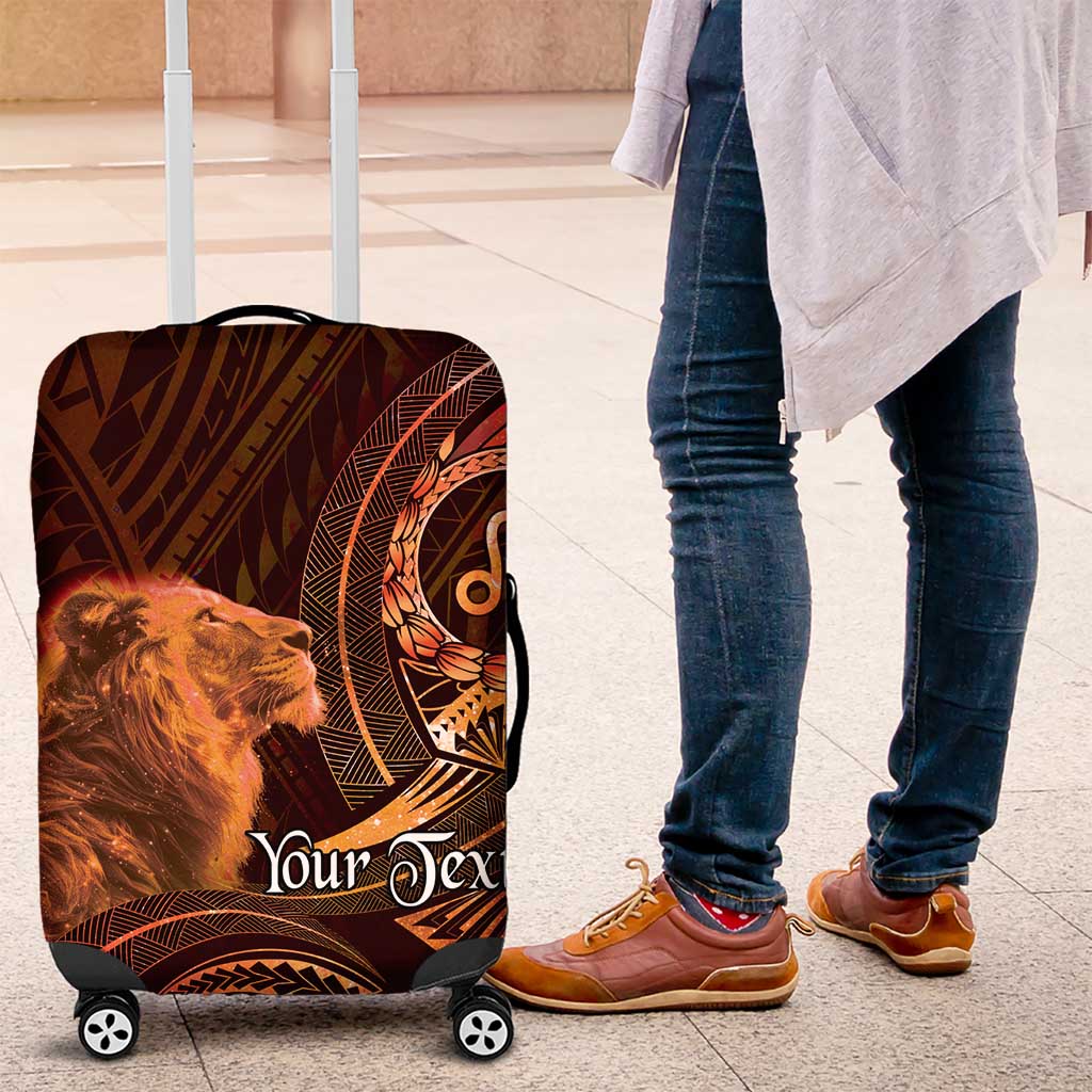 Personalised Polynesia Zodiac Leo Luggage Cover Galaxy Polynesian Pattern Chest Tattoo Style