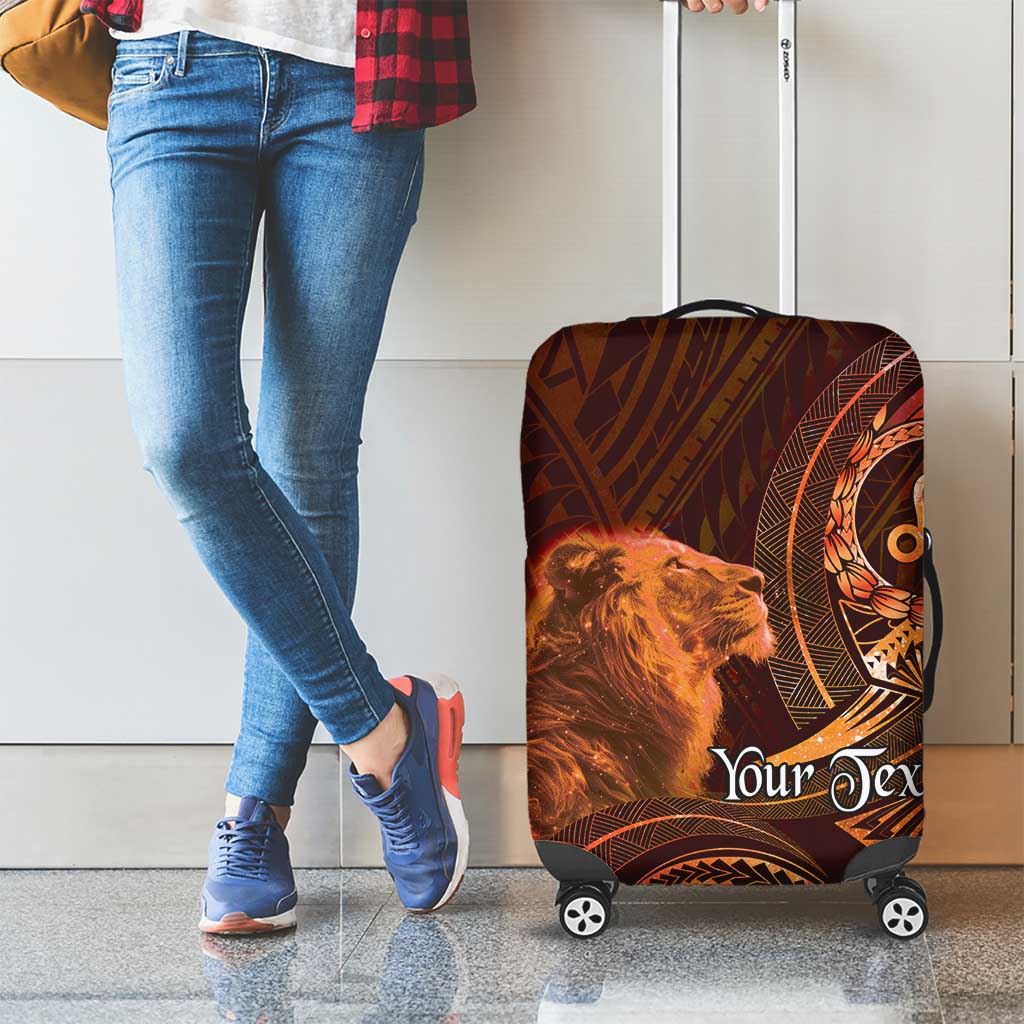 Personalised Polynesia Zodiac Leo Luggage Cover Galaxy Polynesian Pattern Chest Tattoo Style