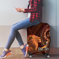 Personalised Polynesia Zodiac Leo Luggage Cover Galaxy Polynesian Pattern Chest Tattoo Style
