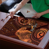 Personalised Polynesia Zodiac Leo Puzzle Galaxy Polynesian Pattern Chest Tattoo Style