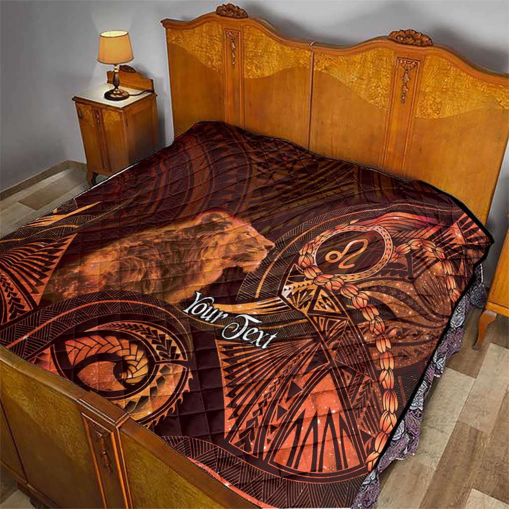 Personalised Polynesia Zodiac Leo Quilt Galaxy Polynesian Pattern Chest Tattoo Style