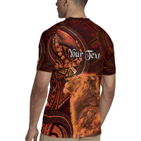 Personalised Polynesia Zodiac Leo Rugby Jersey Galaxy Polynesian Pattern Chest Tattoo Style