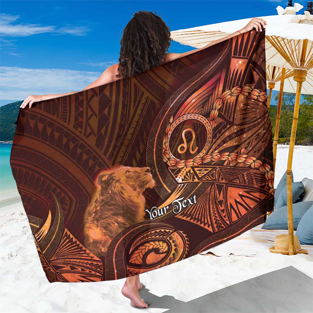 Personalised Polynesia Zodiac Leo Sarong Galaxy Polynesian Pattern Chest Tattoo Style