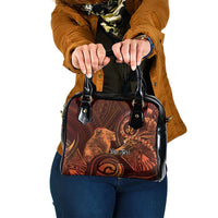 Personalised Polynesia Zodiac Leo Shoulder Handbag Galaxy Polynesian Pattern Chest Tattoo Style