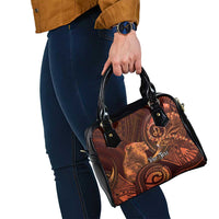 Personalised Polynesia Zodiac Leo Shoulder Handbag Galaxy Polynesian Pattern Chest Tattoo Style