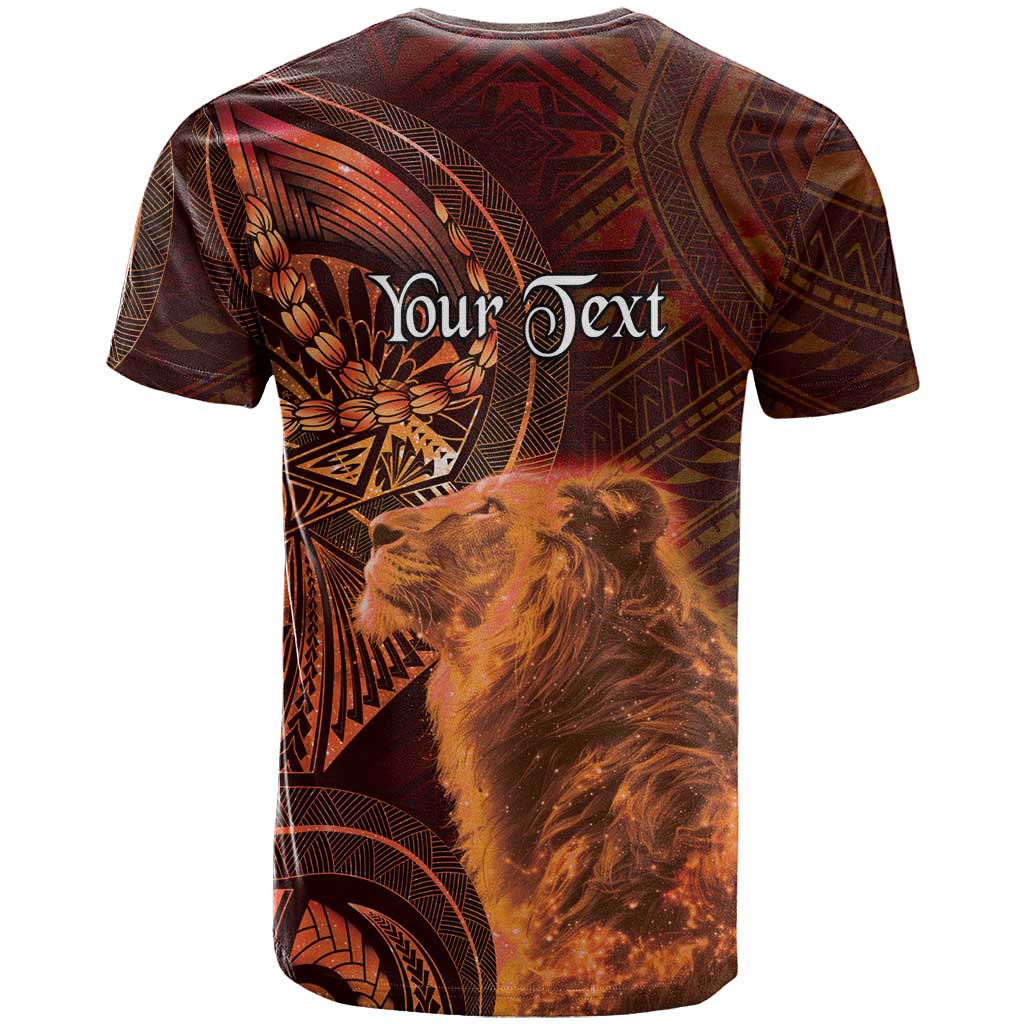 Personalised Polynesia Zodiac Leo T Shirt Galaxy Polynesian Pattern Chest Tattoo Style
