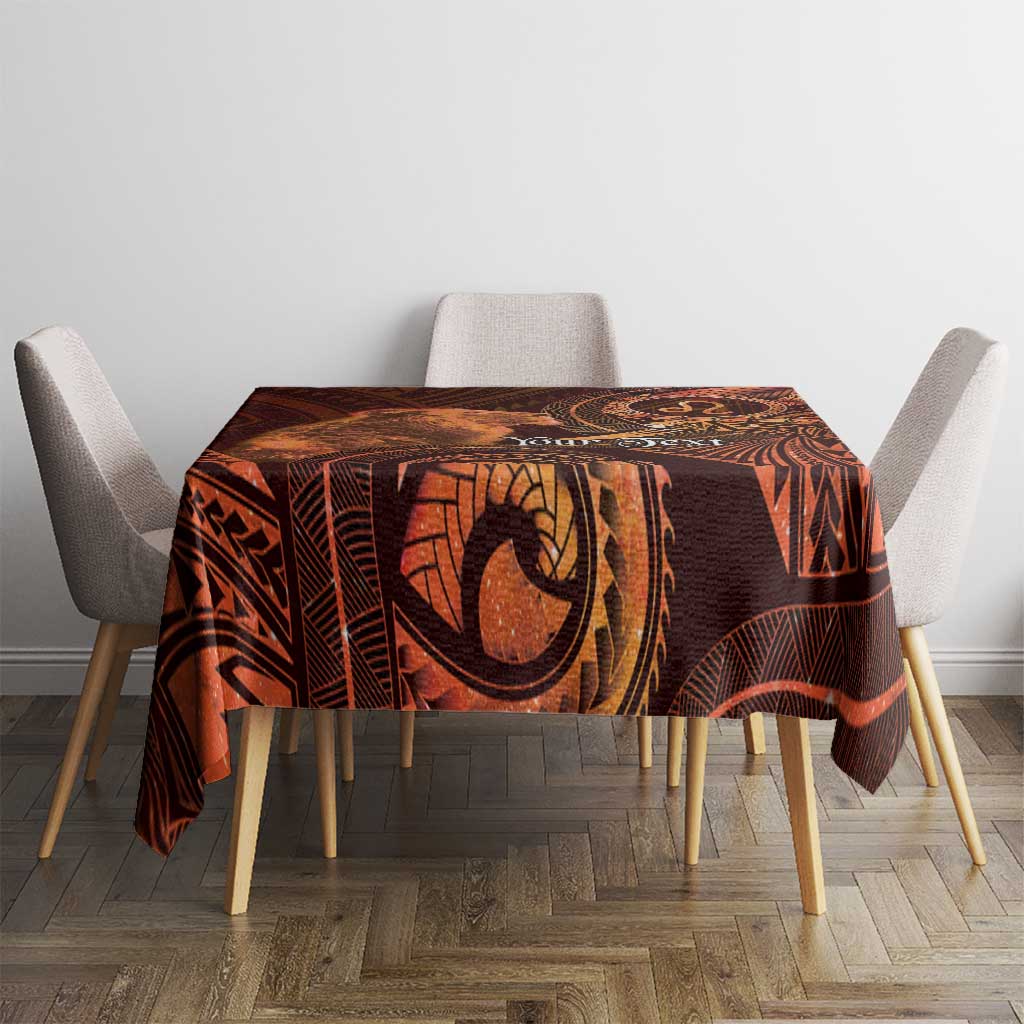 Personalised Polynesia Zodiac Leo Tablecloth Galaxy Polynesian Pattern Chest Tattoo Style