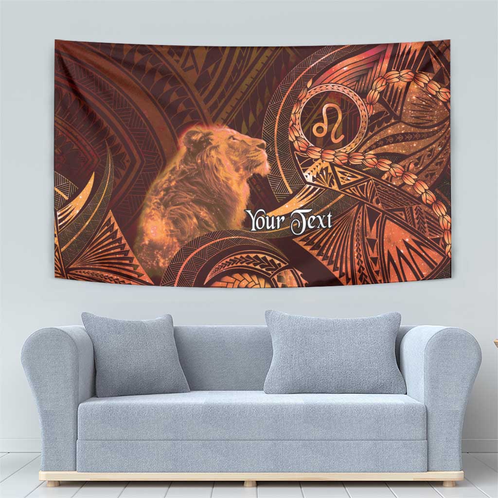 Personalised Polynesia Zodiac Leo Tapestry Galaxy Polynesian Pattern Chest Tattoo Style