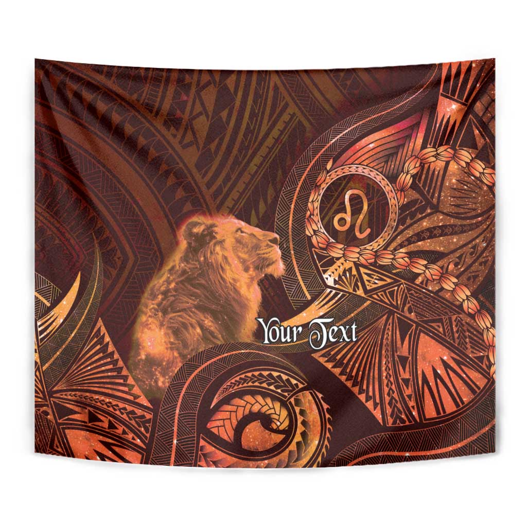 Personalised Polynesia Zodiac Leo Tapestry Galaxy Polynesian Pattern Chest Tattoo Style