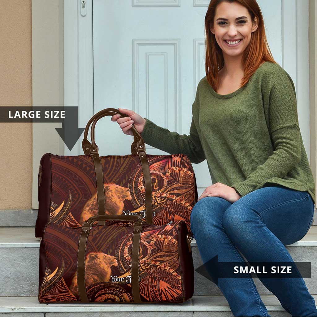 Personalised Polynesia Zodiac Leo Travel Bag Galaxy Polynesian Pattern Chest Tattoo Style