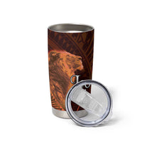 Personalised Polynesia Zodiac Leo Tumbler Cup Galaxy Polynesian Pattern Chest Tattoo Style