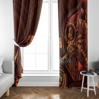 Personalised Polynesia Zodiac Leo Window Curtain Galaxy Polynesian Pattern Chest Tattoo Style