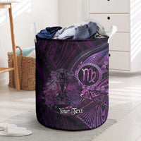 Personalised Polynesia Zodiac Virgo Laundry Basket Galaxy Polynesian Pattern Chest Tattoo Style