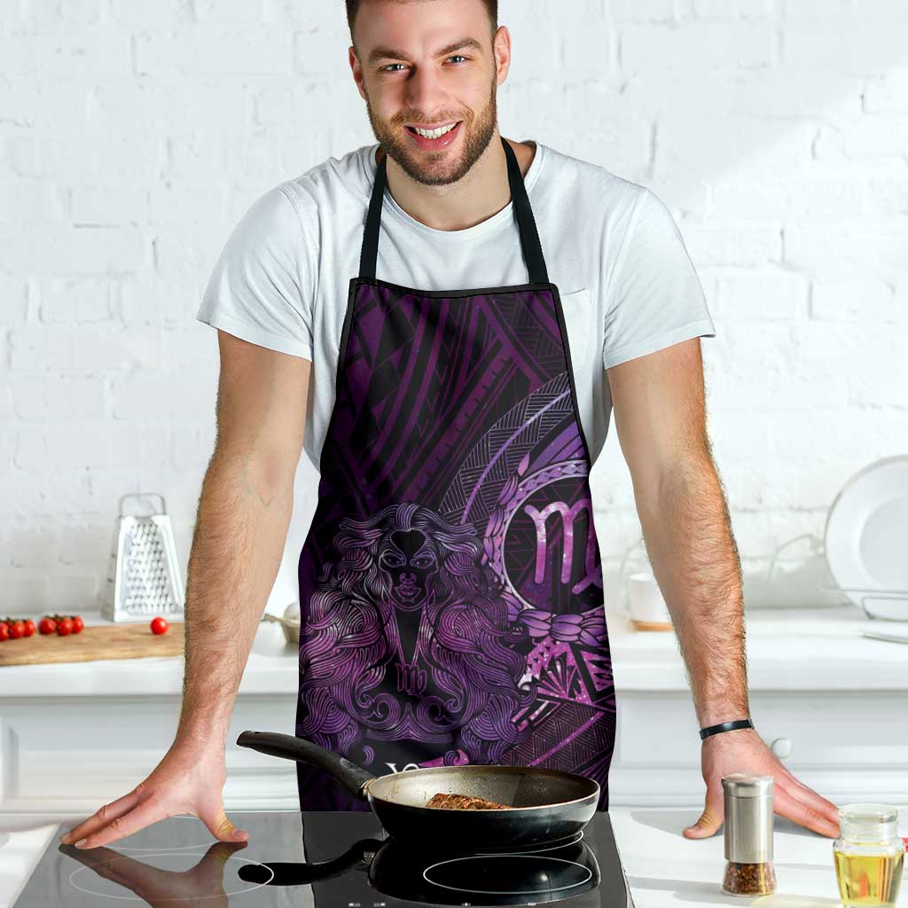 Personalised Polynesia Zodiac Virgo Apron Galaxy Polynesian Pattern Chest Tattoo Style