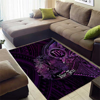 Personalised Polynesia Zodiac Virgo Area Rug Galaxy Polynesian Pattern Chest Tattoo Style