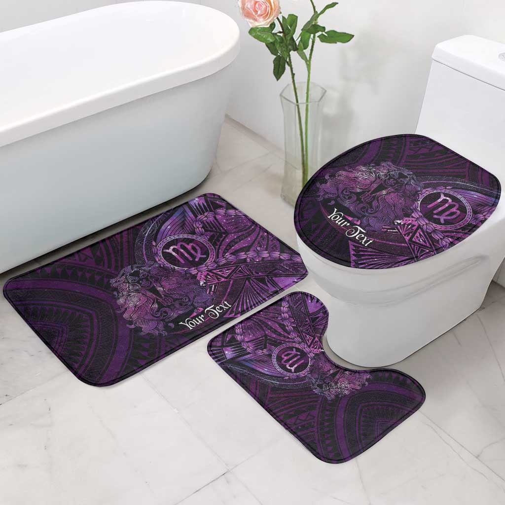 Personalised Polynesia Zodiac Virgo Bathroom Set Galaxy Polynesian Pattern Chest Tattoo Style