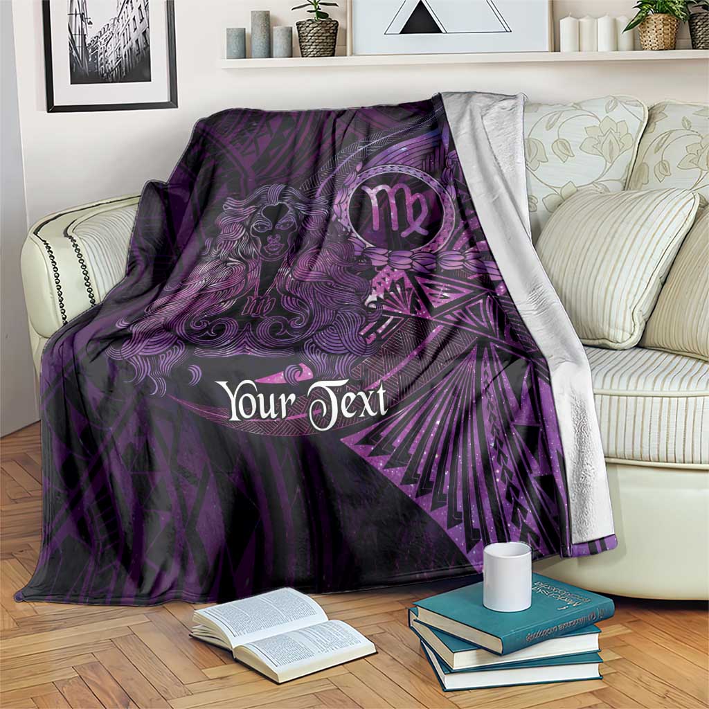 Personalised Polynesia Zodiac Virgo Blanket Galaxy Polynesian Pattern Chest Tattoo Style
