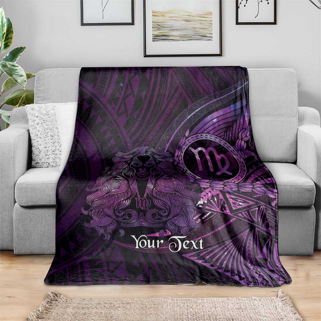 Personalised Polynesia Zodiac Virgo Blanket Galaxy Polynesian Pattern Chest Tattoo Style